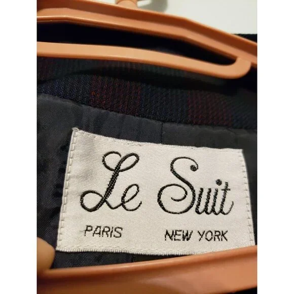 Le Suit Womens Sz 14 Blazer Jacket Long Sleeve Button Front Asymmetrical Pockets - Picture 5 of 7